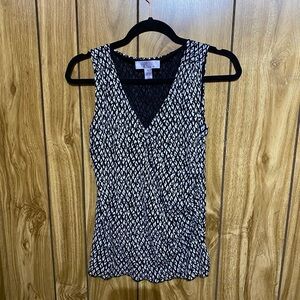 Black and White Tank Blouse